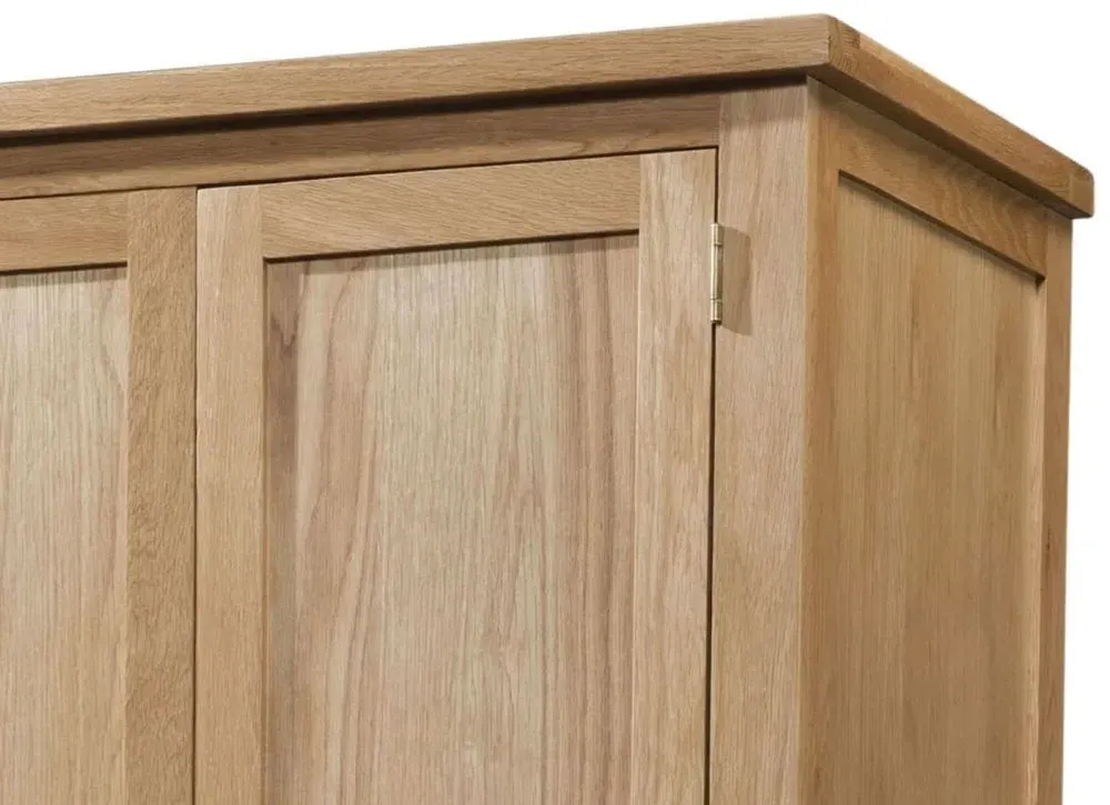Appleby Oak 2 Door Wardrobe - Light Lacquer, Oak
