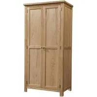 Appleby Oak 2 Door Wardrobe - Light Lacquer, Oak
