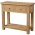 Appleby Oak 2 Drawer Console Table - Light Lacquer, Oak