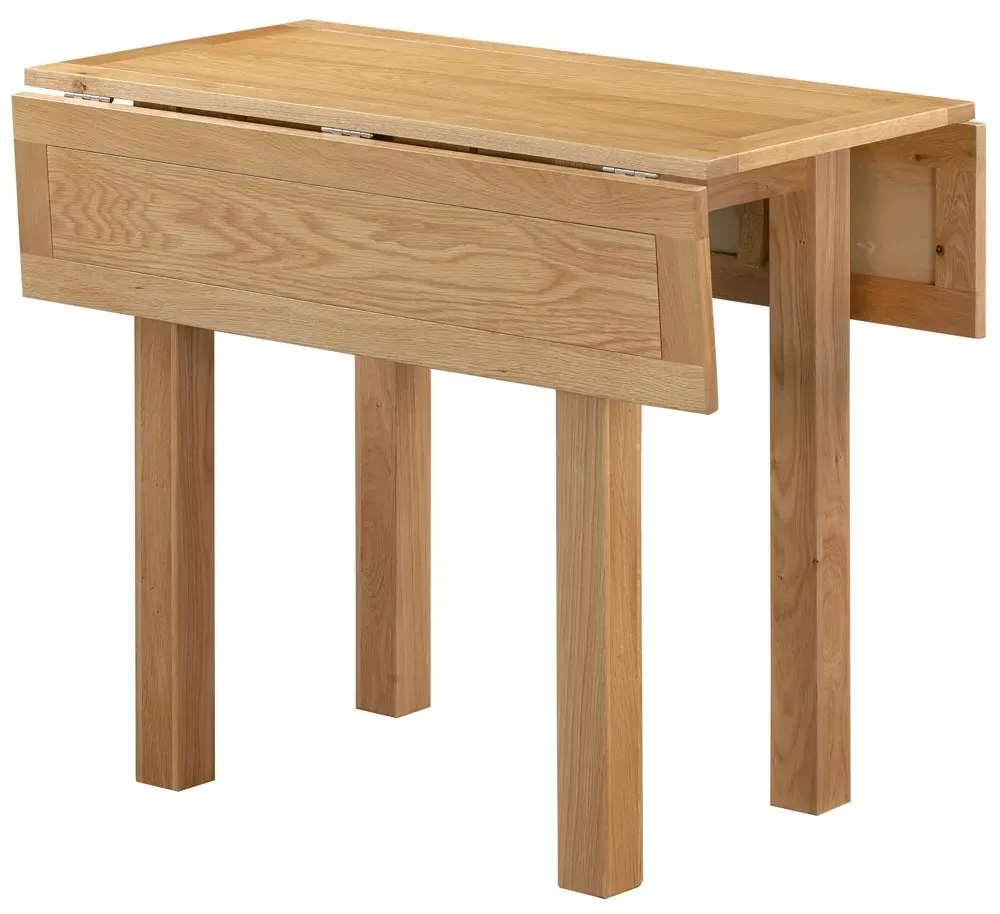 Appleby Oak 2-Seater Square Drop Leaf Dining Table - Light Oak