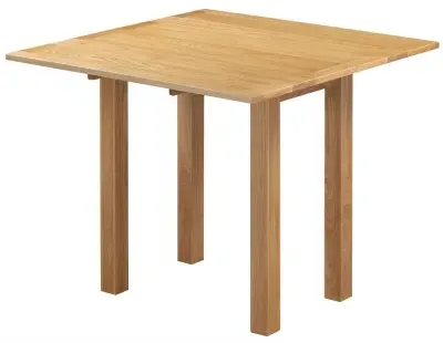 Appleby Oak 2-Seater Square Drop Leaf Dining Table - Light Oak image