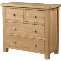 Appleby Oak 2+2 Drawer Chest - Light Lacquer, Oak
