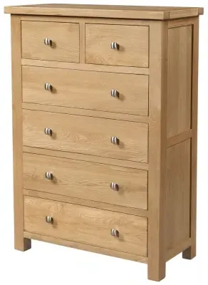 Appleby Oak 2+4 Drawer Chest - Light Lacquer