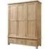 Appleby Oak 3 Door Triple Wardrobe - Light Lacquer, Oak