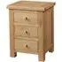 Appleby Oak 3 Drawer Bedside Cabinet - Light Lacquer