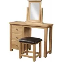 Appleby Oak 3 Drawer Dressing Table Set - Light Lacquer