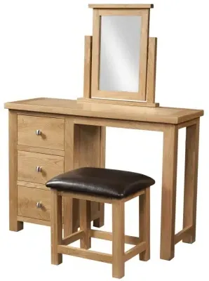 Appleby Oak 3 Drawer Dressing Table Set - Light Lacquer