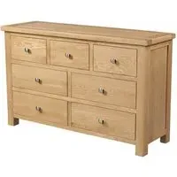 Appleby Oak 3+4 Drawer Chest - Light Lacquer