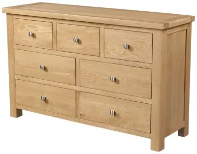 Appleby Oak 3+4 Drawer Chest - Light Lacquer