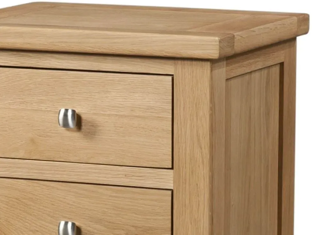 Appleby Oak 5 Drawer Narrow Chest - Light Lacquer, Oak