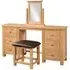 Appleby Oak 6 Drawer Dressing Table with Stool - Light Oak