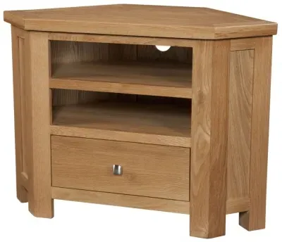 Appleby Oak 90cm Corner TV Unit - Light Lacquer