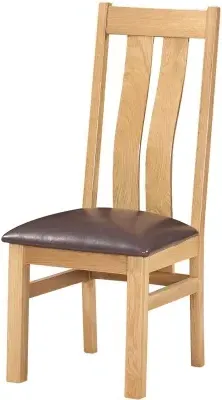 Appleby Oak Arizona Slatted Back Dining Chair - Light Lacquer image