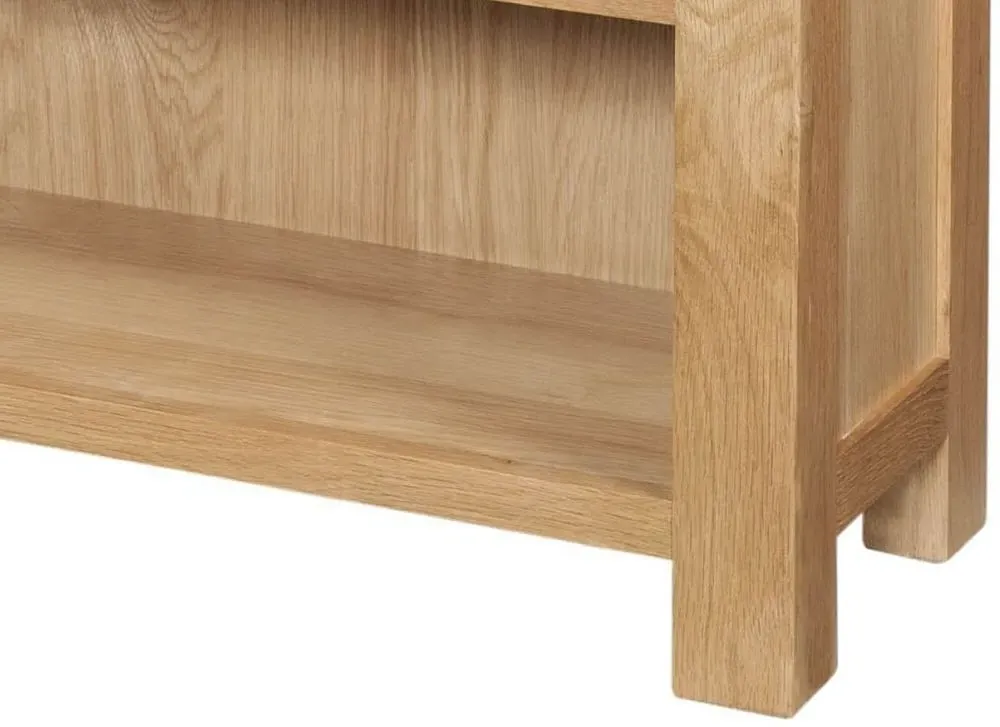 Appleby Oak Low Bookcase - Light Lacquer, Oak