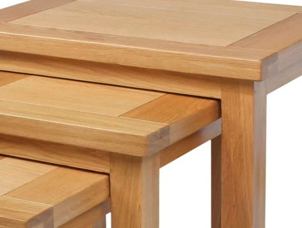 Appleby Oak Nest of 3 Tables - Light Lacquer