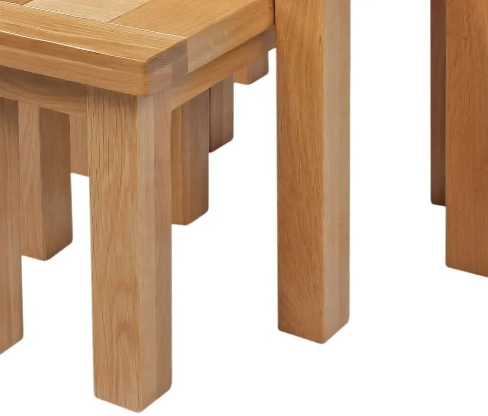 Appleby Oak Nest of 3 Tables - Light Lacquer