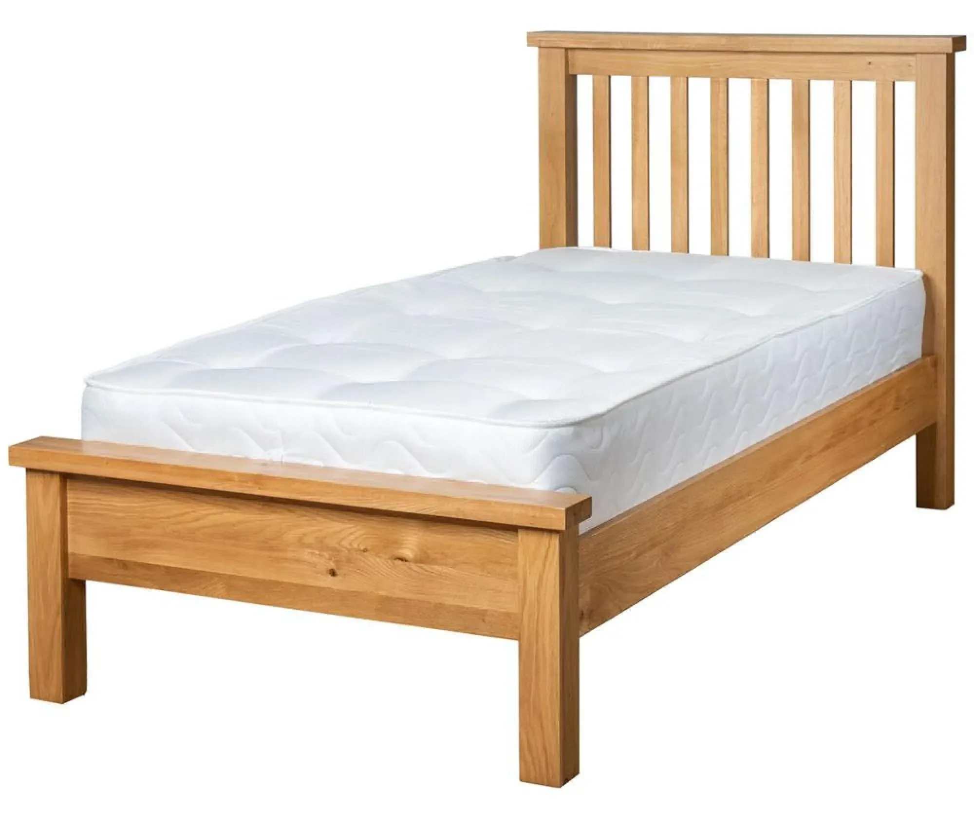 Appleby Oak Slatted Bed - Brown
