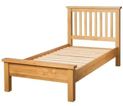 Appleby Oak Slatted Bed - Brown