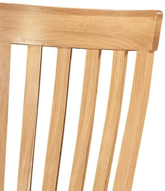 Appleby Oak Toulouse Slatted Back Dining Chair - Light Lacquer