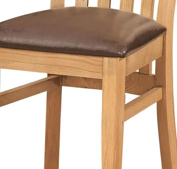 Appleby Oak Toulouse Slatted Back Dining Chair - Light Lacquer