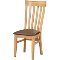 Appleby Oak Toulouse Slatted Back Dining Chair - Light Lacquer