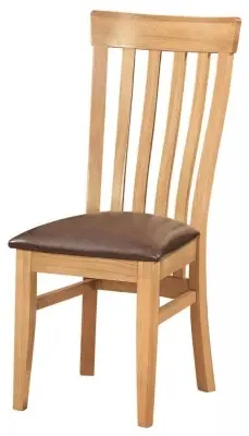 Appleby Oak Toulouse Slatted Back Dining Chair - Light Lacquer