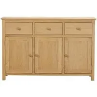 Arlington Oak 130cm 3 Door Sideboard - Natural