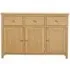 Arlington Oak 130cm 3 Door Sideboard - Natural