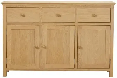 Arlington Oak 130cm 3 Door Sideboard - Natural image