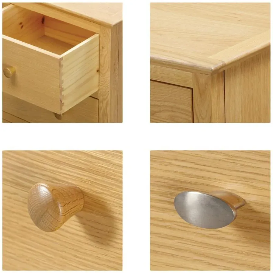 Arlington Oak 2 Door 1 Drawer Double Wardrobe - Natural