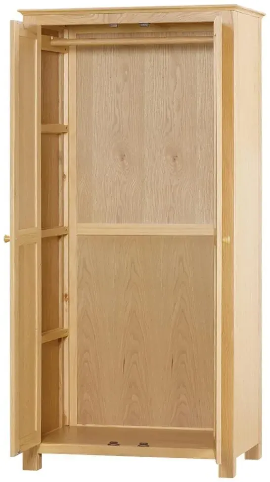 Arlington Oak 2 Door Wardrobe - Natural