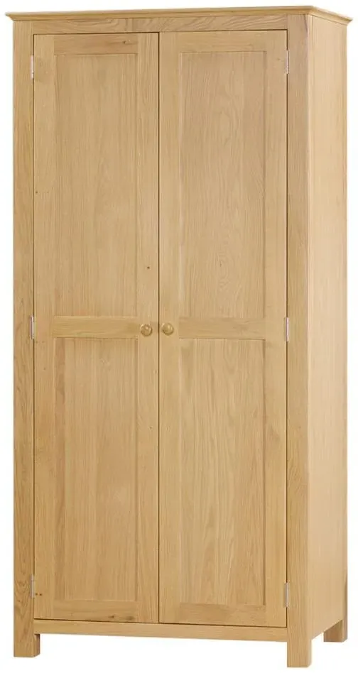 Arlington Oak 2 Door Wardrobe - Natural