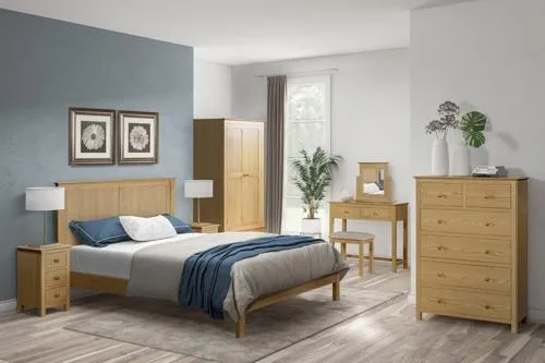 Arlington Oak 2 Door Wardrobe - Natural