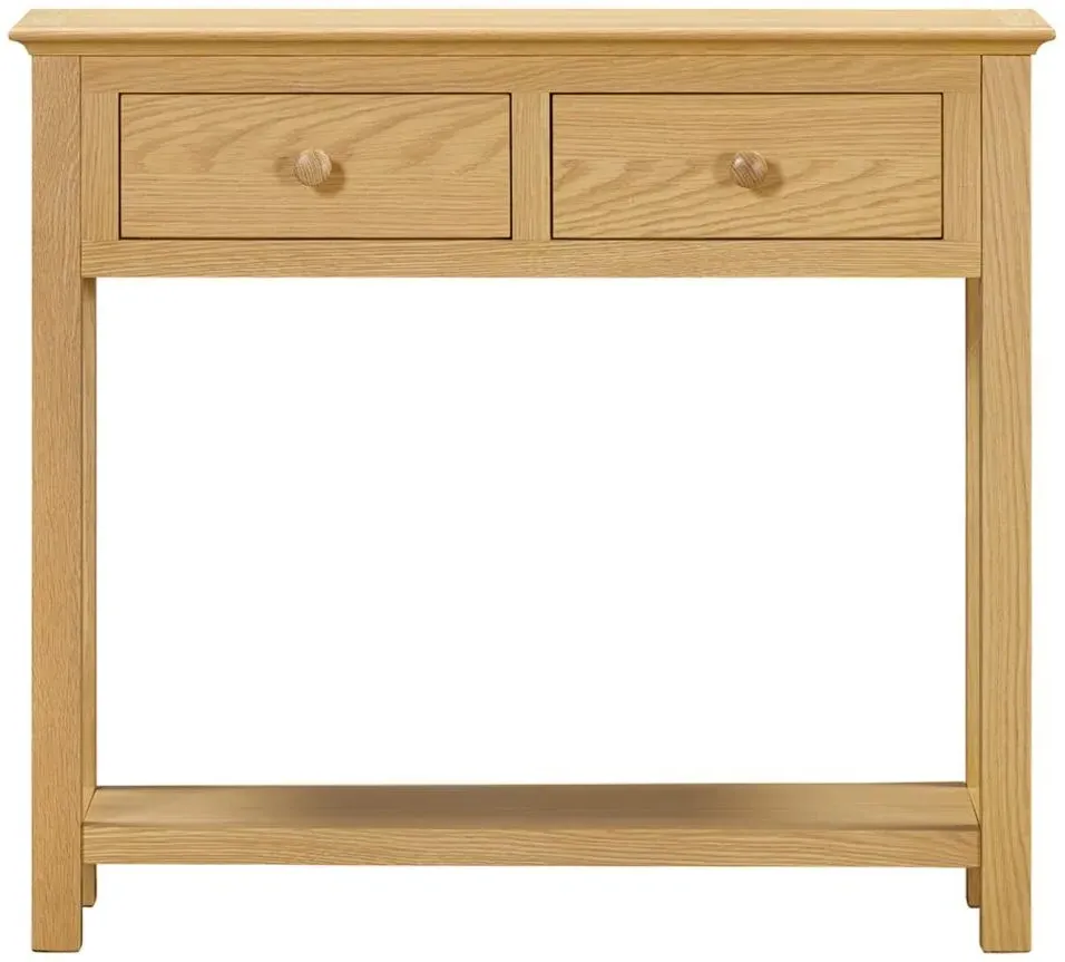 Arlington Oak 2 Drawer Console Table - Natural