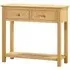 Arlington Oak 2 Drawer Console Table - Natural