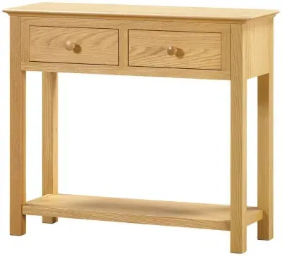 Arlington Oak 2 Drawer Console Table - Natural image
