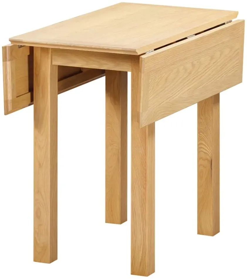 Arlington Oak 2-Seater Square Drop Leaf Dining Table - Natural