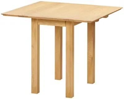 Arlington Oak 2-Seater Square Drop Leaf Dining Table - Natural image