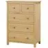 Arlington Oak 2+3 Drawer Chest - Natural