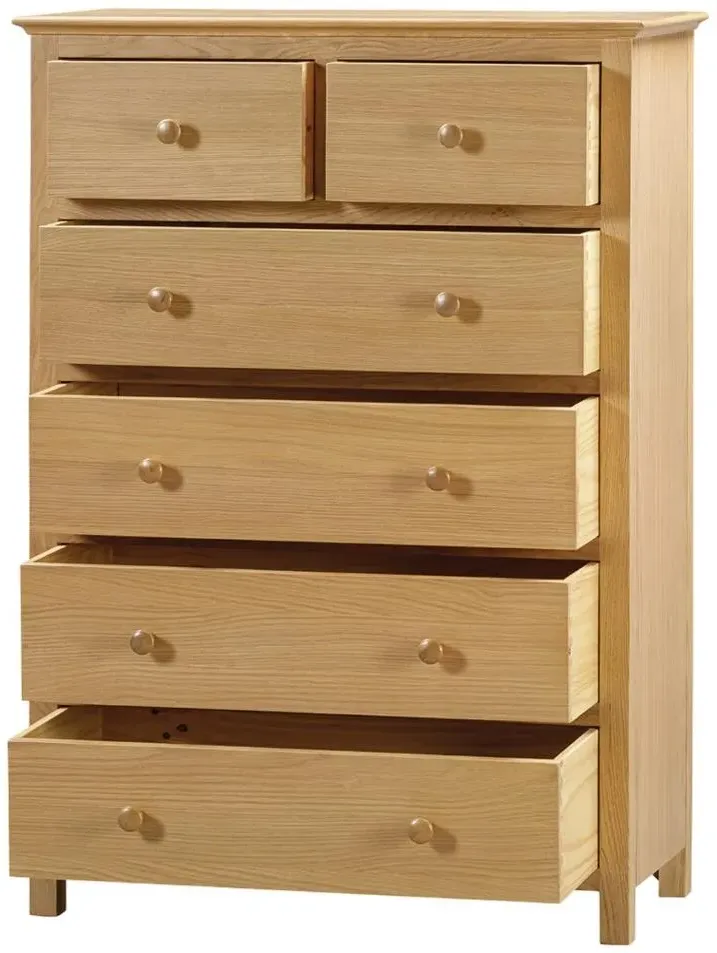 Arlington Oak 2+4 Drawer Chest - Natural