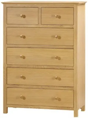 Arlington Oak 2+4 Drawer Chest - Natural image