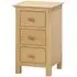 Arlington Oak 3 Drawer Compact Bedside Cabinet - Natural