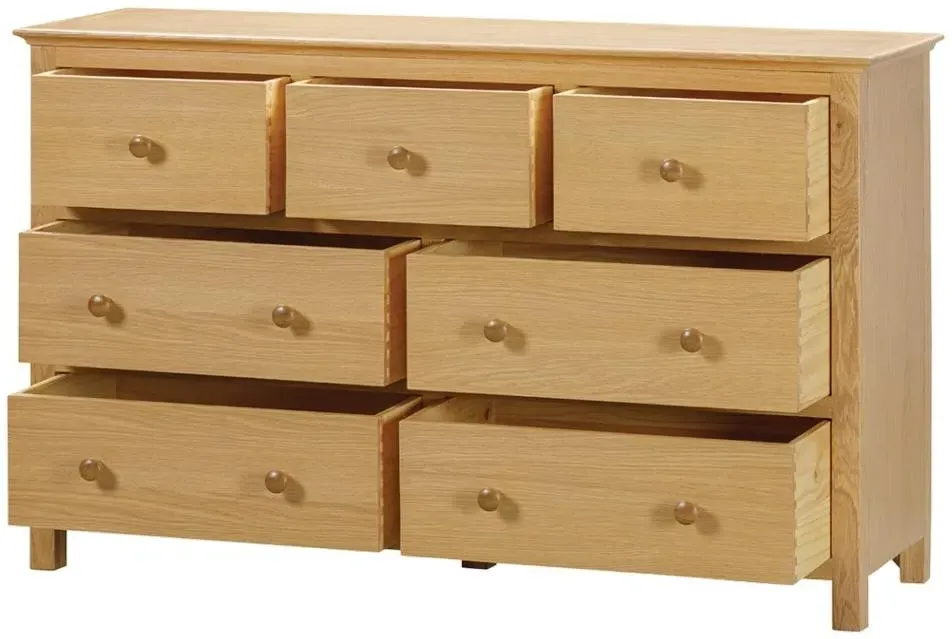 Arlington Oak 3+4 Drawer Chest - Natural