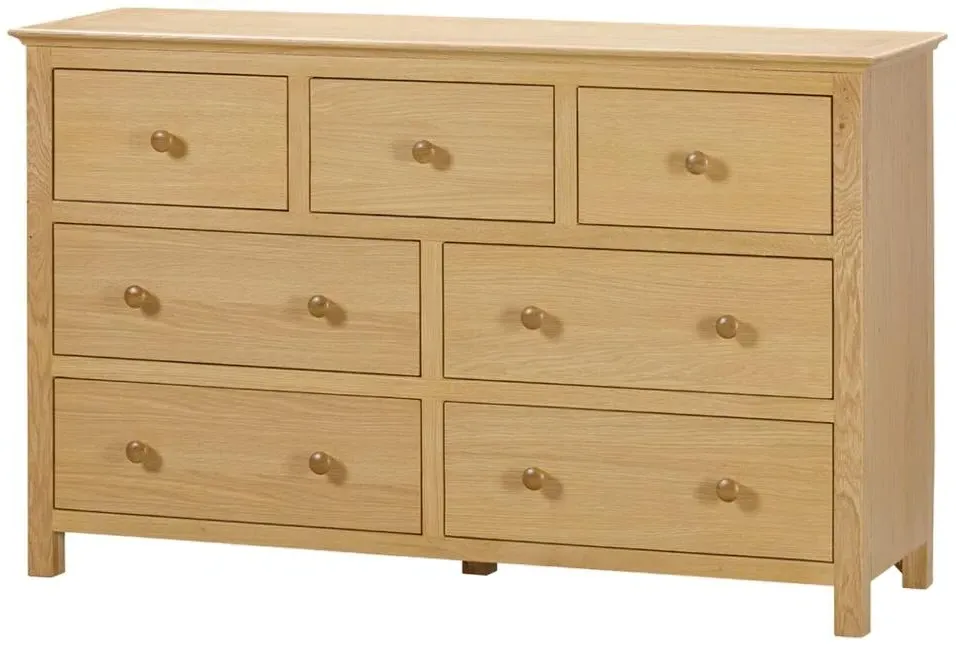 Arlington Oak 3+4 Drawer Chest - Natural