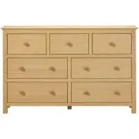 Arlington Oak 3+4 Drawer Chest - Natural