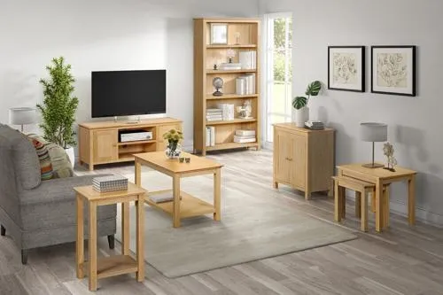 Arlington Oak 90cm Corner TV Unit - Natural