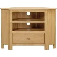Arlington Oak 90cm Corner TV Unit - Natural