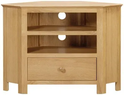 Arlington Oak 90cm Corner TV Unit - Natural image