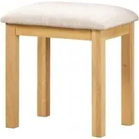 Arlington Oak Padded Dressing Stool - Natural