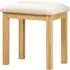 Arlington Oak Padded Dressing Stool - Natural